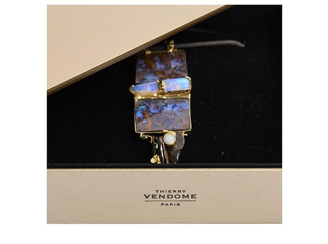 Autre Marque Thierry Vendome 2020 Collier Riviere Opal einzigartig Golden - Ansicht 7
