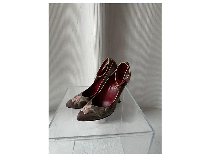 Yves Saint Laurent Opium Zeppa in seta rossa Rosso - vista 3
