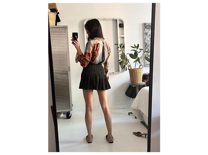 Gemusterte Bluse von Jean Paul Gaultier Roh - Ansicht 4
