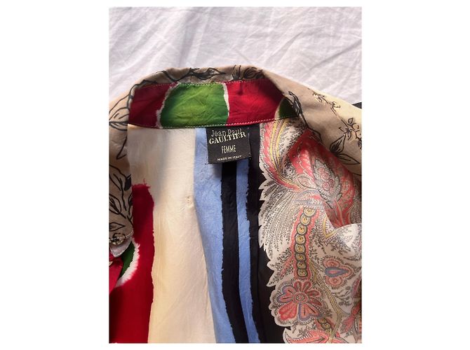 Gemusterte Bluse von Jean Paul Gaultier Roh - Ansicht 8