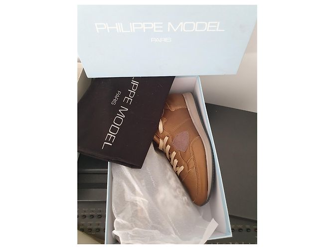Sneakers Philippe Model Pelle Oro Rame D'oro - vista 2