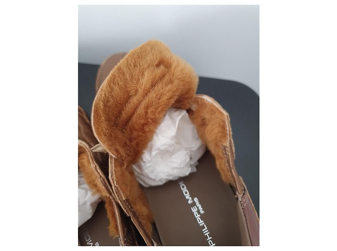 Sneakers Philippe Model Pelle Oro Rame D'oro - vista 4