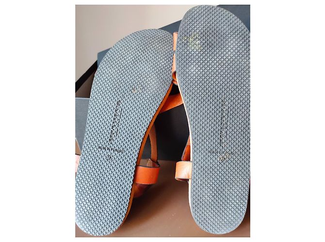 Sandali Ingrid in pelle Jerome Dreyfuss Cognac - vista 3