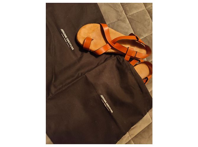 Sandali Ingrid in pelle Jerome Dreyfuss Cognac - vista 4