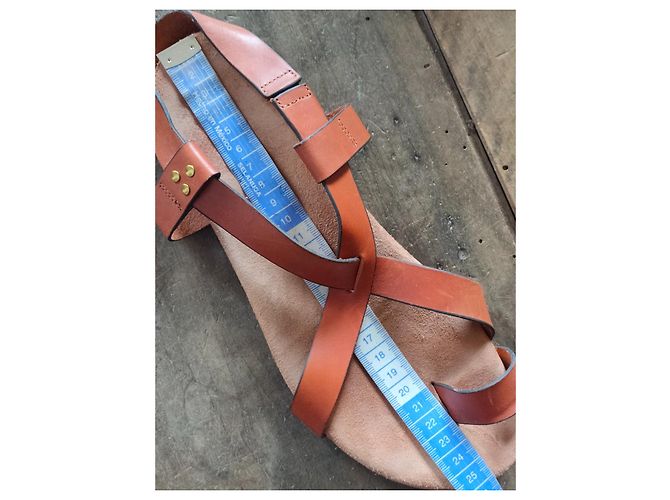 Sandali Ingrid in pelle Jerome Dreyfuss Cognac - vista 5
