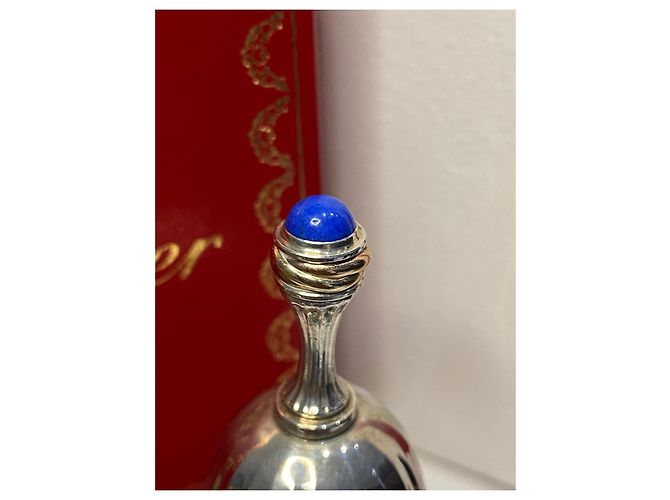 Campana da cena Cartier Argento e Lapis Lazuli Trinity D'oro Silver hardware - vista 3