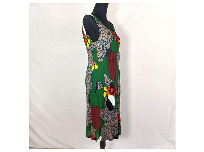 Y2K Sommerkleid Alberta Ferretti Mehrfarben Grün - Ansicht 2