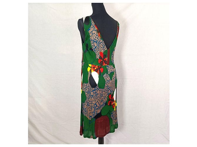 Y2K Sommerkleid Alberta Ferretti Mehrfarben Grün - Ansicht 7