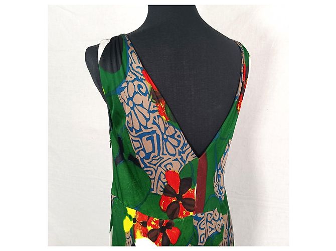 Y2K Sommerkleid Alberta Ferretti Mehrfarben Grün - Ansicht 8