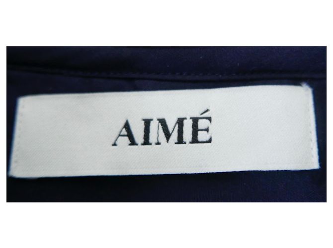Camisa azul marino con volantes Aime Benson - vista 5