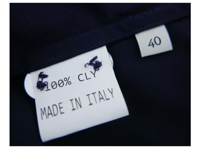 Camisa azul marino con volantes Aime Benson - vista 6