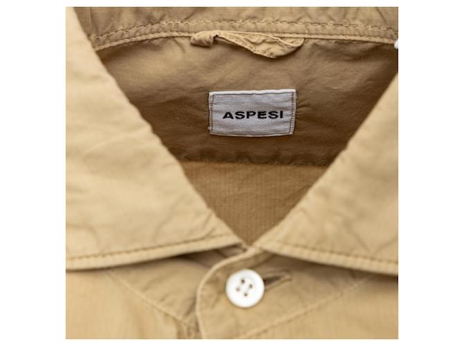 Camicia Aspesi in cotone kaki Cachi - vista 6