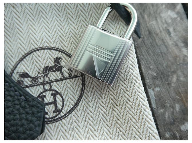 campanella, cerniera e lucchetto hermès nuovo per borsa hermès dustbag Nero - vista 3