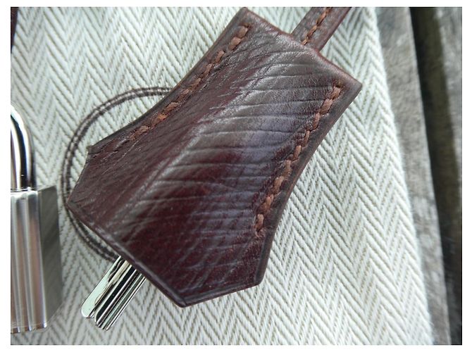 campanella, cerniera e lucchetto hermès nuovo per borsa hermès dustbag Marrone - vista 3