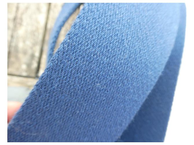 Tracolla Hermès per borsa Hermès Kelly in tela blu, nuova, mai usata. Blu chiaro - vista 6