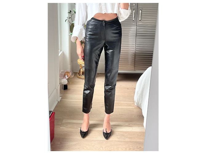Haider Ackermann Schwarze Lederhose - Ansicht 6