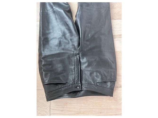 Haider Ackermann Schwarze Lederhose - Ansicht 7