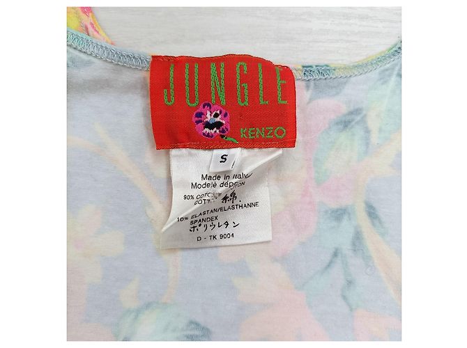 Kenzo Vintage Jungle Kleid in Blau mit Blumen Mehrfarben - Ansicht 3