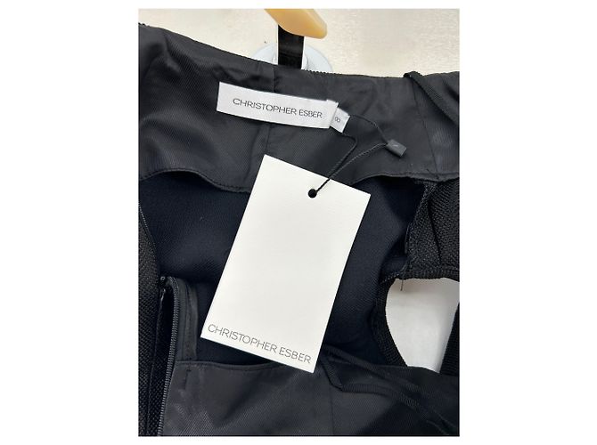 Autre Marque Faldas Christopher Esber T.US 8 Viscosa Negro - vista 5