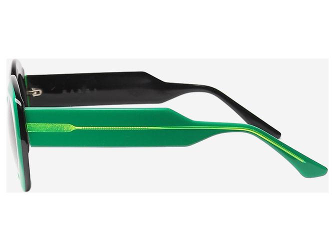 Marni Grüne Sonnenbrille mit dickem Rahmen - Ansicht 4