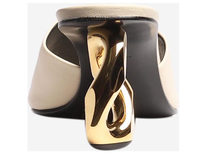 JW Anderson Sandali con tacco a catena crema - taglia EU 37 - vista 3