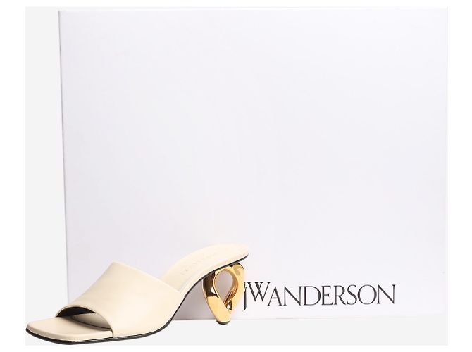 JW Anderson Sandali con tacco a catena crema - taglia EU 37 - vista 5
