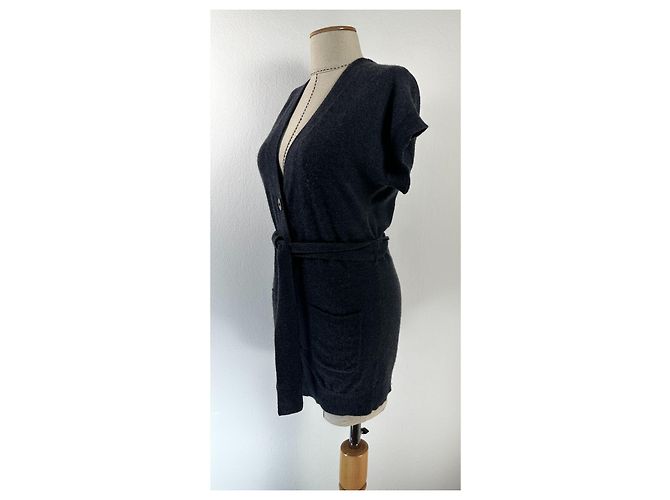 Autre Marque Cardigan aus Kaschmir Dunkelgrau Anthrazitgrau - Ansicht 3