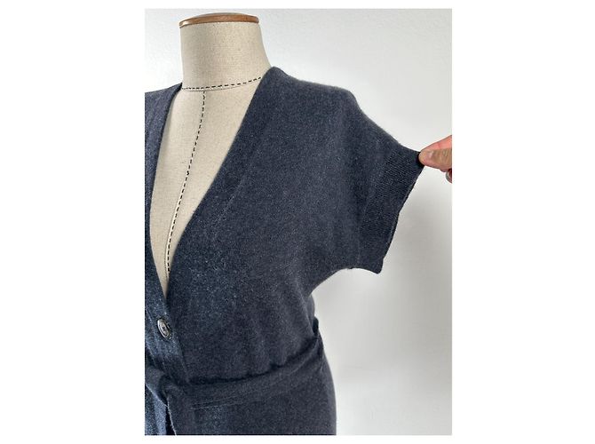Autre Marque Cardigan aus Kaschmir Dunkelgrau Anthrazitgrau - Ansicht 4