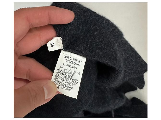 Autre Marque Cardigan aus Kaschmir Dunkelgrau Anthrazitgrau - Ansicht 6