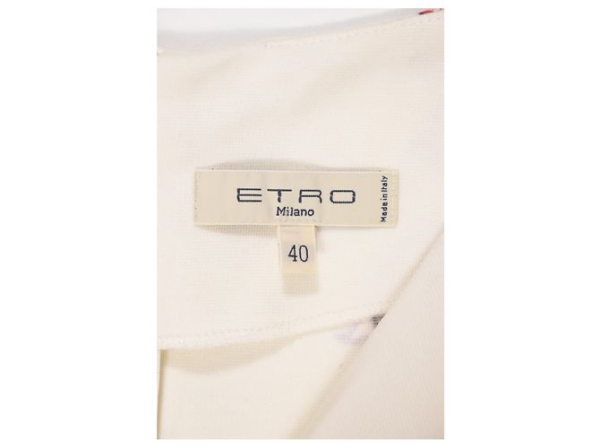 Abito shift stampato Etro in viscosa bianca - vista 10