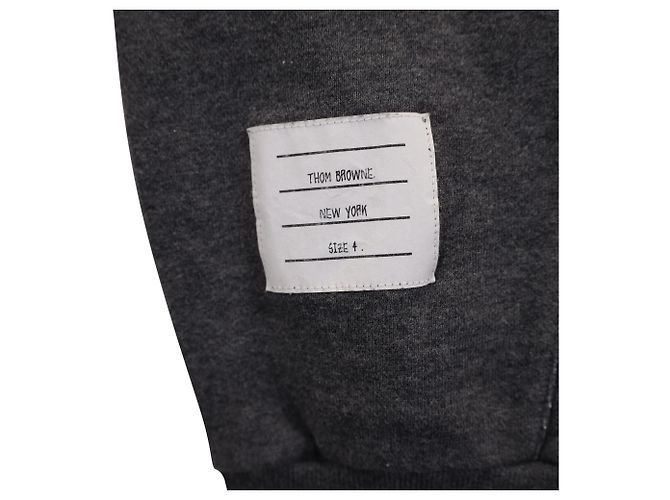 Thom Browne Grey Engineered 4 Bar Jersey Sweatpants 4 in Grey Cotton - view 3