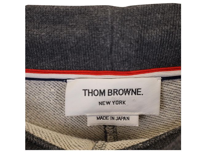Thom Browne Grey Engineered 4 Bar Jersey Sweatpants 4 in Grey Cotton - view 4