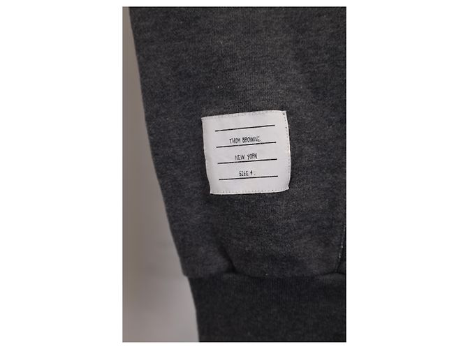 Thom Browne Grey Engineered 4 Bar Jersey Sweatpants 4 in Grey Cotton - view 9