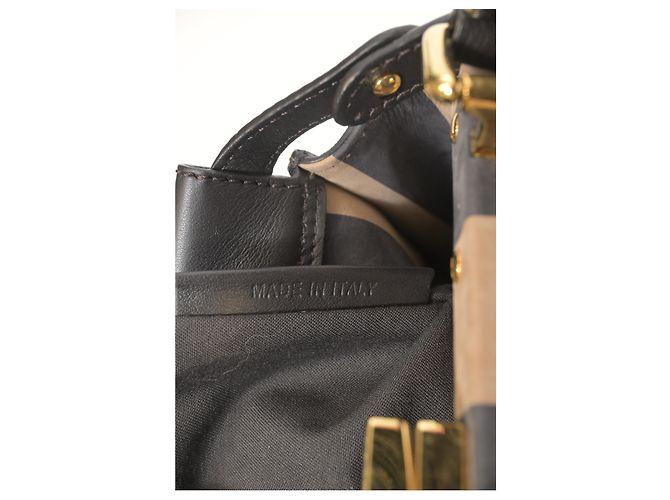 Borsa Mini Peekaboo Fendi in pelle marrone scuro - vista 21