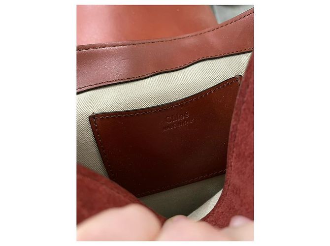 Bolso Small Tess Chloé en cuero y ante marrón - vista 14