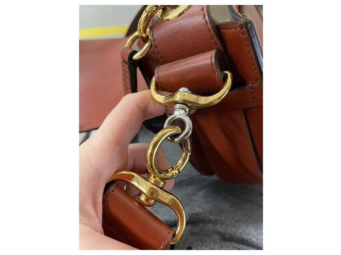 Bolso Small Tess Chloé en cuero y ante marrón - vista 16