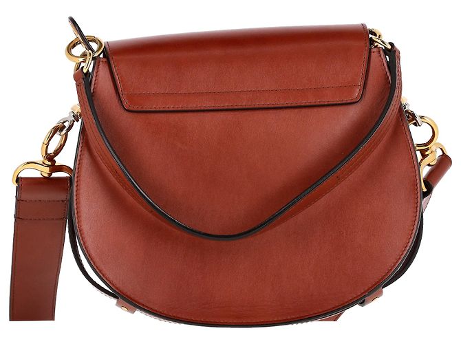Bolso Small Tess Chloé en cuero y ante marrón - vista 3
