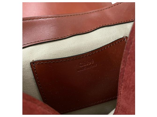 Bolso Small Tess Chloé en cuero y ante marrón - vista 6