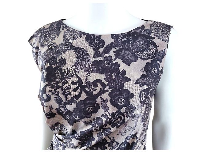 Vestido de seda con estampado Valentino Roma Multicolor - vista 5