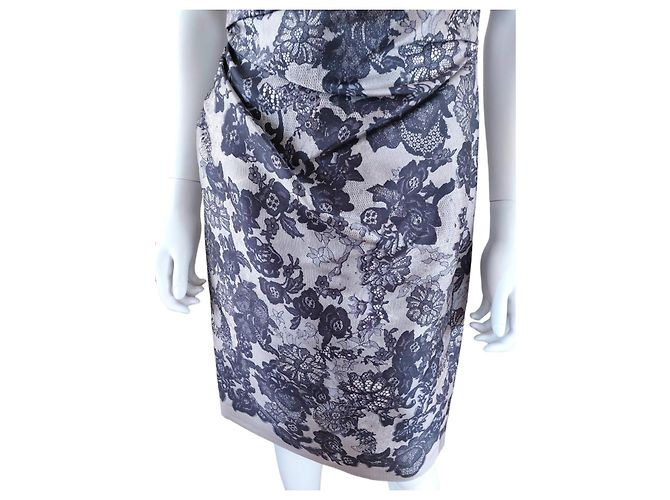 Vestido de seda con estampado Valentino Roma Multicolor - vista 8