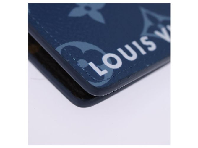LOUIS VUITTON Monogram Portafoglio Slender Billfold Blu M82798 LV Auth 77435S Monogramma - vista 14