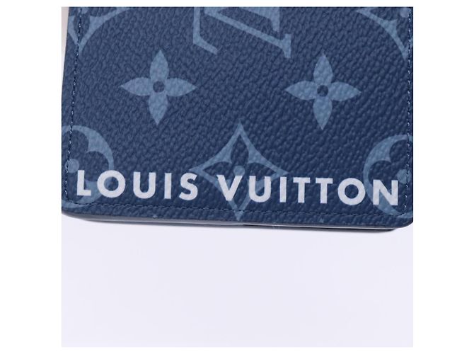 LOUIS VUITTON Monogram Portafoglio Slender Billfold Blu M82798 LV Auth 77435S Monogramma - vista 17