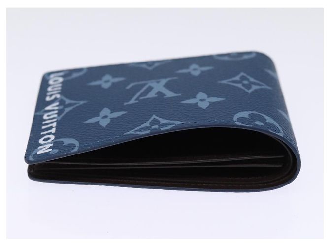 LOUIS VUITTON Monogram Portafoglio Slender Billfold Blu M82798 LV Auth 77435S Monogramma - vista 5