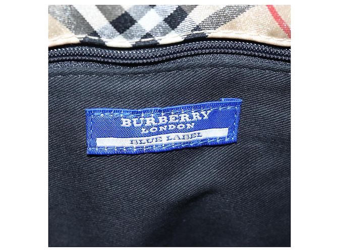Bolso de mano de nylon beige Burberry Nova Check Blue Label Auth bs15174 - vista 17