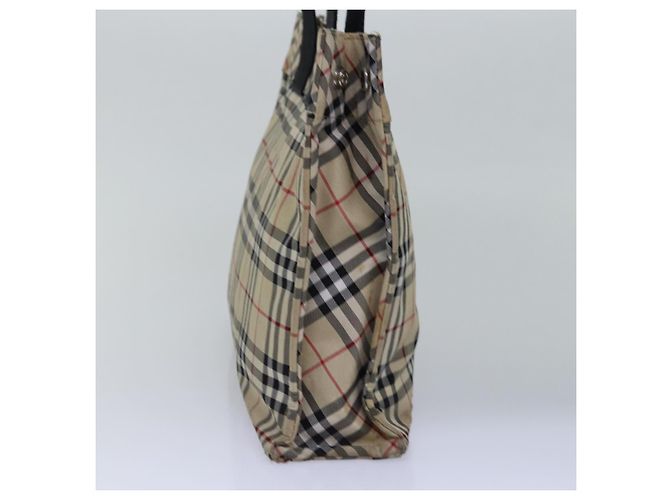Bolso de mano de nylon beige Burberry Nova Check Blue Label Auth bs15174 - vista 4