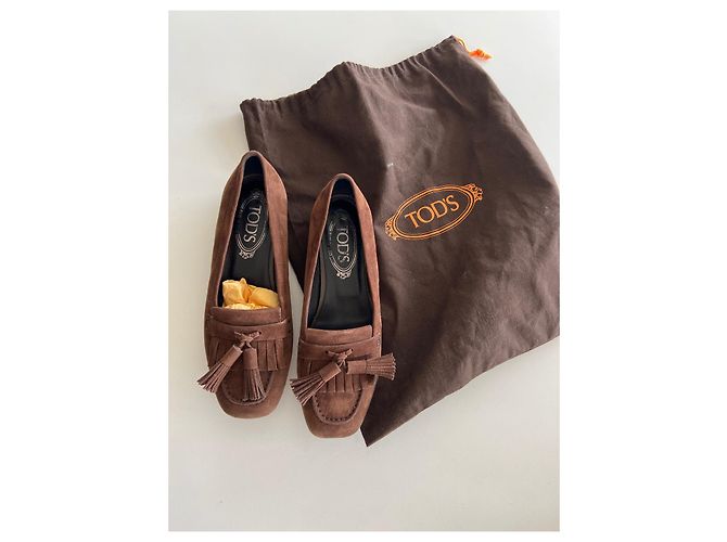 Mocassini Tod's Gommini in pelle di cervo marrone taglia 36.5 - vista 2