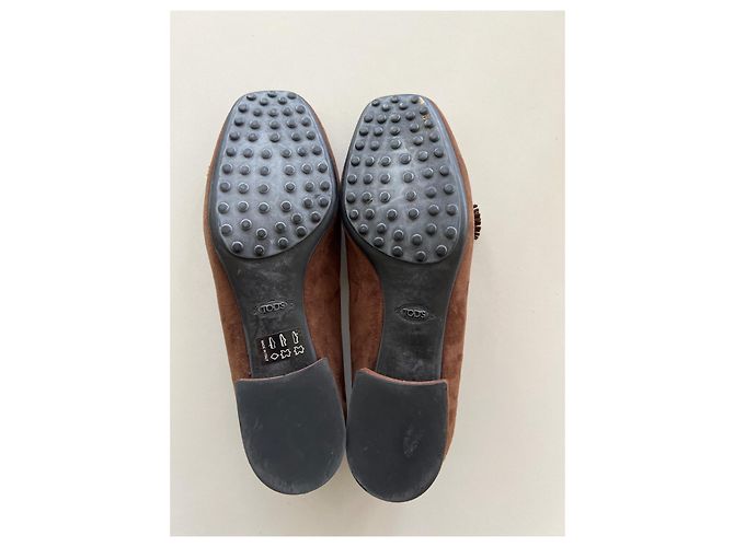 Mocassini Tod's Gommini in pelle di cervo marrone taglia 36.5 - vista 10