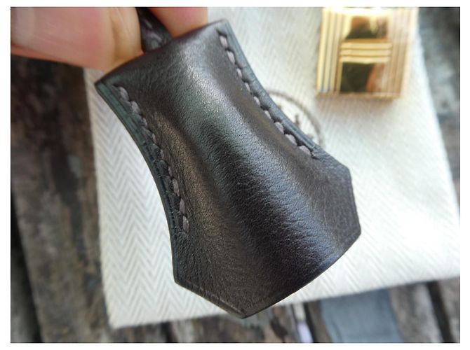 Glocke, Zugband, neues Hermès Vorhängeschloss für Kelly- oder Birkin-Handtasche Braun Dunkelbraun - Ansicht 4