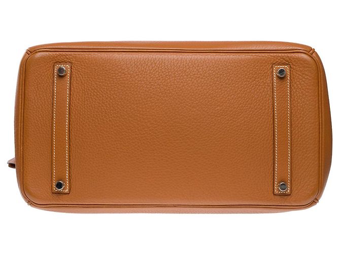 Hermès Sac HERMES Birkin 35 en Cuir Doré - 101996 - vue 11