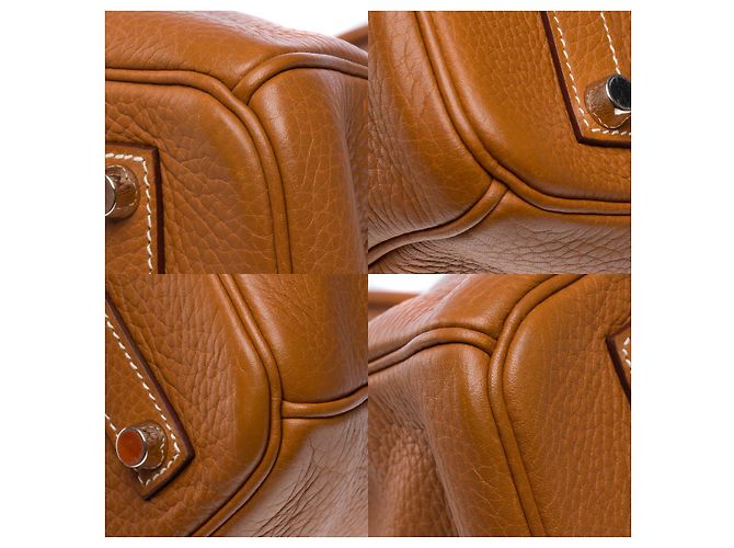 Hermès Sac HERMES Birkin 35 en Cuir Doré - 101996 - vue 12